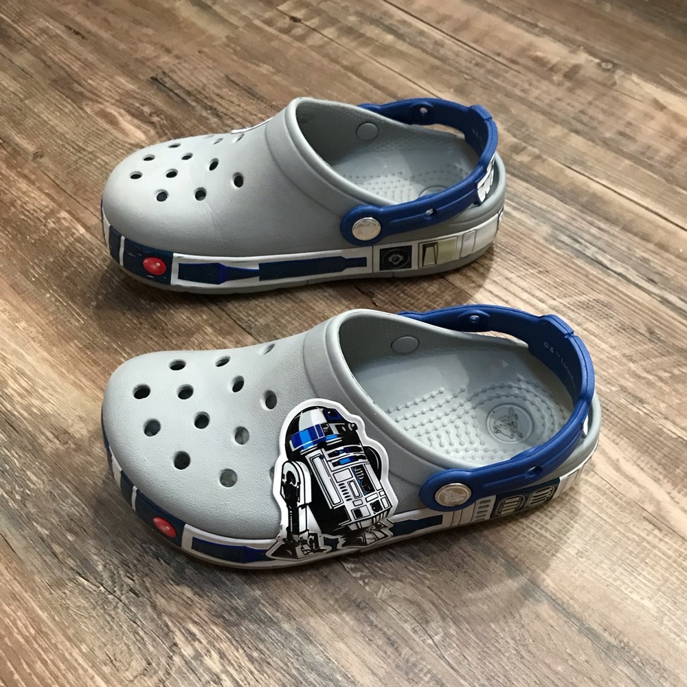Boys Crocs Star Wars R2D2 Light Up Size C 13